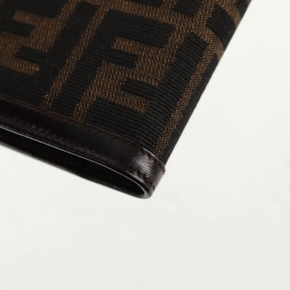 FENDI Zucca Canvas Planner Black Brown Auth sw1689V - Picture 5 of 16